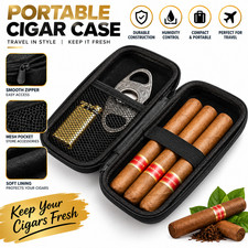Portable Cigar Case Travel Pouch for Cigars Cutter Lighter Storage Smoking Box* picture