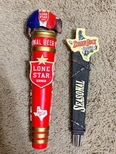x 2 Lone Star Beer Armadillo & Ziegen Tap Handle picture
