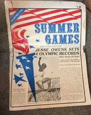 Summer Games Berlin, Saturday August 16, 1936 Program picture
