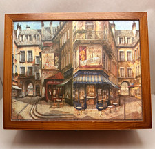 Fabrice De Villeneuve “La Casserole Cafe Paris” Wooden 9 Compartment Tea Box picture