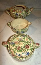 Antique Japanese Hand Painted Stacking Tea Set - Similar To Royal Winton picture