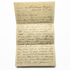 Antique 1890 Handwritten Family Letter Victorian Transatlantic Family News Money picture