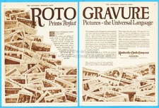 1923 Kimberly Clark Co Neenah WI Rotogravure Newspaper Picture Printing Paper Ad picture