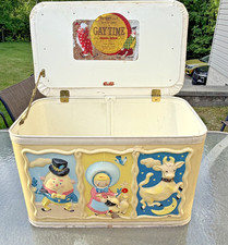 Vintage Gay Time Pearl Wick Toy Chest Nursery Rhyme Storage Box Humpty Dumpty 24 picture
