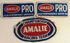 Vintage Amalie Pro High Performance Motor Oil Patch Lot Of (3) - Very Nice Cond. picture