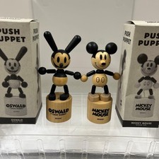 Oswald the Lucky Rabbit Wooden Push Puppet Old Mickey 2-Piece Set picture