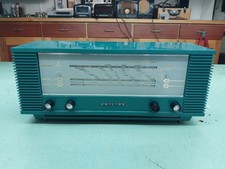 Vintage Philips Plano B3X40U / 00X In a nice green and working tube radio picture
