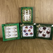 Vtg 90's Christmas Trimmeries Classics Ornaments Lot Glass Mini Vtg Style picture