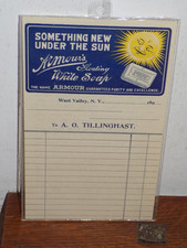 Vintage Armour’s Floating White Soap Paper Store Receipt advertising picture