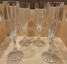 New Mikasa Park Lane Crystal Champagne Flutes Set of 3 + 1 Bonus  picture