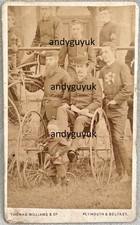 CDV PENNY FARTHING BICYCLE & TRICYCLE RACING CLUB PLYMOUTH ANTIQUE PHOTO MEDAL picture