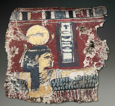 Egypt, Ptolemaic Period. Polychrome Gold Cartonnage of Maat. ca. 332-30 BC. picture