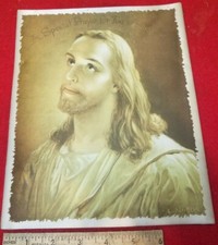 Vintage Easter Card Silk by L. Jangor A special Eastertime prayer Easter 1930s picture
