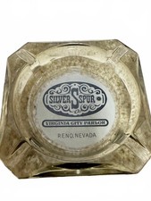 Vintage 1970s Silver Spur Casino Reno NV Glass Advertising Ashtray picture