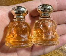 2 Avon Lovechimes Sweet Honesty .5 fl oz Cologne Decanter Splash NOS No Box picture
