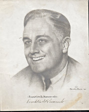 Franklin D. Roosevelt Facsimile Autograph Dorothy Dwin Illustration 1931 Good picture