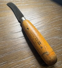 Vintage Hyde No. 4 Mill Knife Curved Leatherworking Shoemaking Tool Made In USA picture