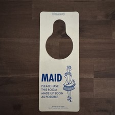 Vintage Reversible Maid Service Do Not Disturb Sign American Hotel Register Co   picture