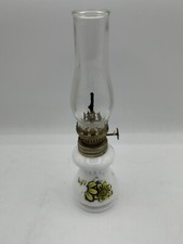 Vintage miniature Kerosene Oil Lamp Milk Glass picture