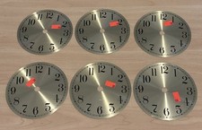 4.5” Replacement Metal Clock Face Craft Steampunk 6pc Lot picture