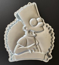 Wilton Aluminum Cake Pan The Simpson's Bart Simpson Vintage 1990 picture