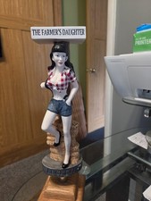 THE FARMERS DAUGHTER LUCETTE BREWING BEER TAP HANDLE. MENOMONIE WISCONSIN picture