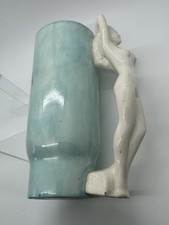 Vintage 50/60’s Mid Century Sophia Ceramic Sea Foam Green Female Art SHAG picture
