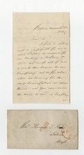 A. Bronson Alcott ALS to Abolitionist Thomas Stone 1849. Re Nathaniel Hawthorne picture