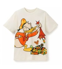 Disney 2026 Halloween Donald Duck Candy T-Shirt  Adult X-SMALL White NWT'S  picture