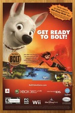 2008 Disney's Bolt The Game Xbox 360 PS2 Wii DS PC Print Ad/Poster Promo Art 00s picture