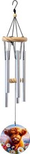 Spoontiques Highland Cow Wind Chime - Outdoor Garden Décor - Decorative Chimes picture