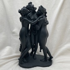 11” Vintage Resin Statue The Three Graces Classical Greek Mythology signed 2005 picture