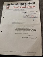 Original 1937–1938 German DAF & Party Documents | Kraft durch Freude | WWII Era picture
