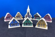 VTG Mid Century Plastic Christmas House Light Cover Alpine Lot Of 8 No Lights picture