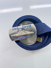 Vtg USS Davis DD937 Navy Destroyer Belt Buckle Forrest Sherman Cold War Vietnam  picture