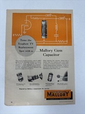 1959 P.R. Mallory & Co. Capacitor Print Ad Magazine Pull Vintage Electronics picture