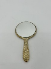 Vintage Hollywood Regency Miniature 2 Sided Hand Mirror 5 inch  picture