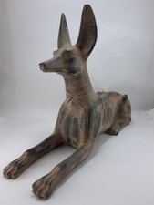 RARE ANCIENT EGYPTIAN ANTIQUITIES Statue Stone Seated Anubis Jackal Sculpture picture