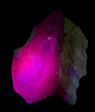 58g. Natural Fluorescent Blue Fluorite Specimen - Raw Crystal Gilgit Pakistan picture