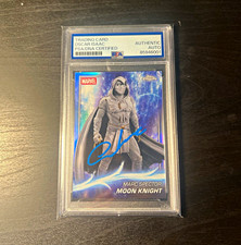 Topps Chrome Marvel Moon Knight #129 Refractor PSA Oscar Isaac Auto 2023 picture