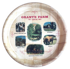 VINTAGE GRANTS FARM ST. LOUIS SOUVENIR TRAY BUDWEISER CLYDESDALE ANHEUSER-BUSCH picture