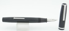 Esterbrook J Transitional Black & Chrome Fountain Pen - 2668 Medium Nib - 1940's picture