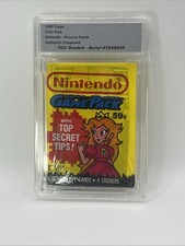 1989 Topps Nintendo Princess Peach Cello Pack Authentic Unopened Encapsulated picture