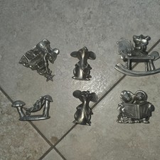 Lot Of 6 - 1980s Hudson Fine Pewter Mouse Mice Figurines - Stand About 2