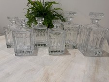 Set of 6 Lenox Crystal Woodward Decanters w/ Stoppers Heavy Lead Crystal Barware picture