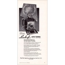 1952 Linhof Super Technika Cameras Original Vintage Print Ad picture