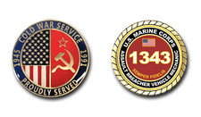 USMC 1343 Assault Breacher Vehicle Mechanic Cold War Service Challenge Coin picture