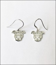 Sugar Skull Pit Bull Earrings - NEW - picture