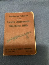 WW1 1914-1918 Lewis Automatic machine gun manual picture