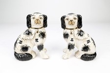 AAI Black and White Staffordshire Spaniels, Set of 2 picture